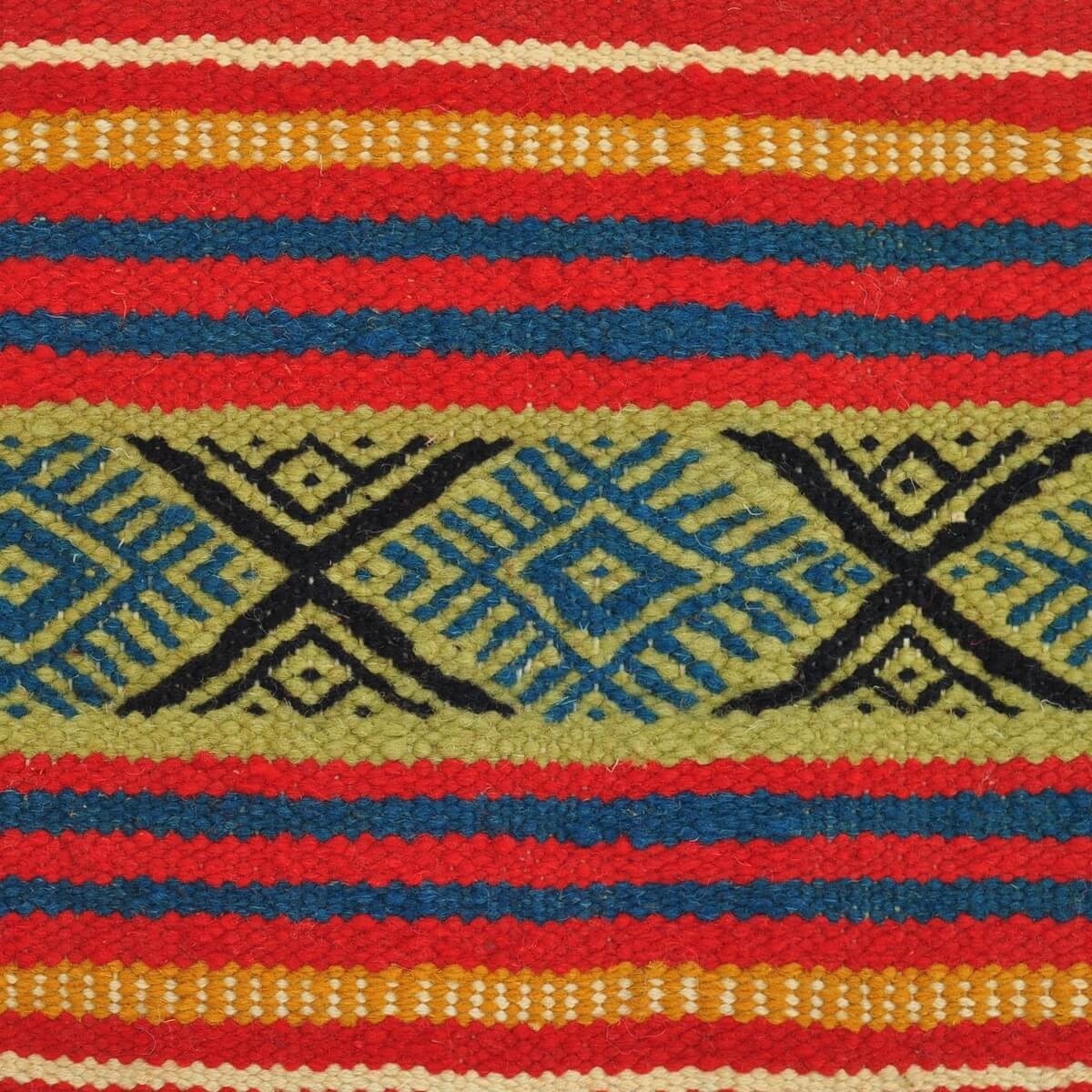 Tapete berbere Tapete Kilim longo Gasrine 60x195 Vermelho/Multicor (Tecidos à mão, Lã) Tapete tunisiano kilim, estilo marroquino