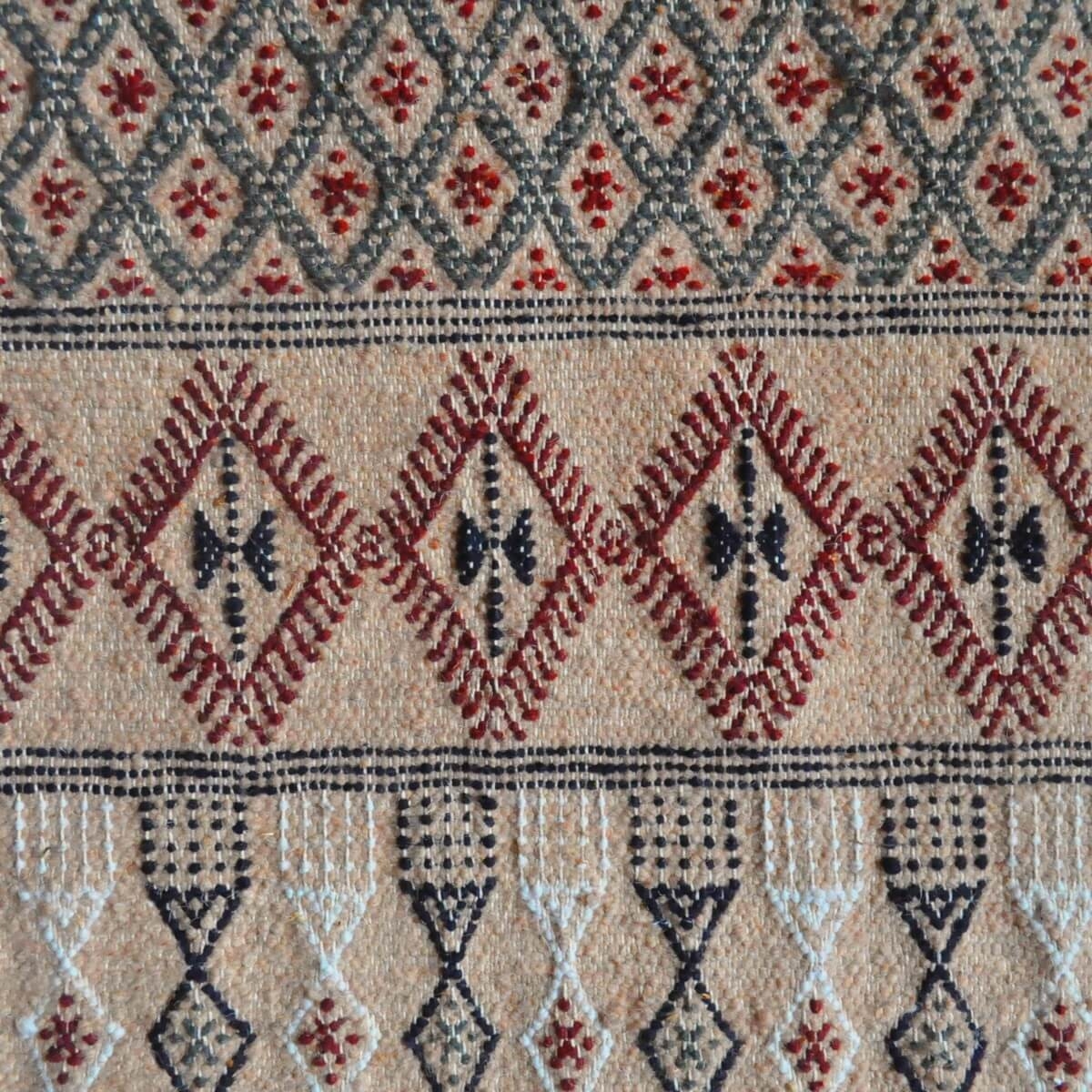 Berber carpet Large Rug Margoum Jilma 160x250 Beige (Handmade, Wool) Tunisian margoum rug from the city of Kairouan. Rectangular