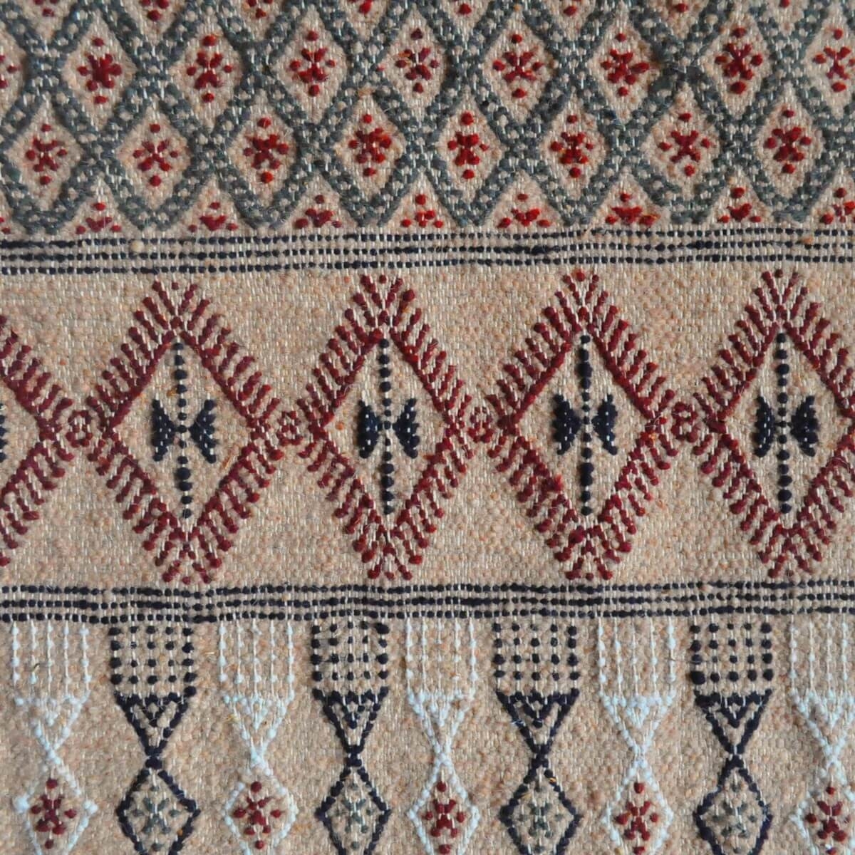 Berber Teppich Großer Teppich Margoum Jilma 160x250  Beige (Handgefertigt, Wolle) Tunesischer Margoum-Teppich aus der Stadt Kair