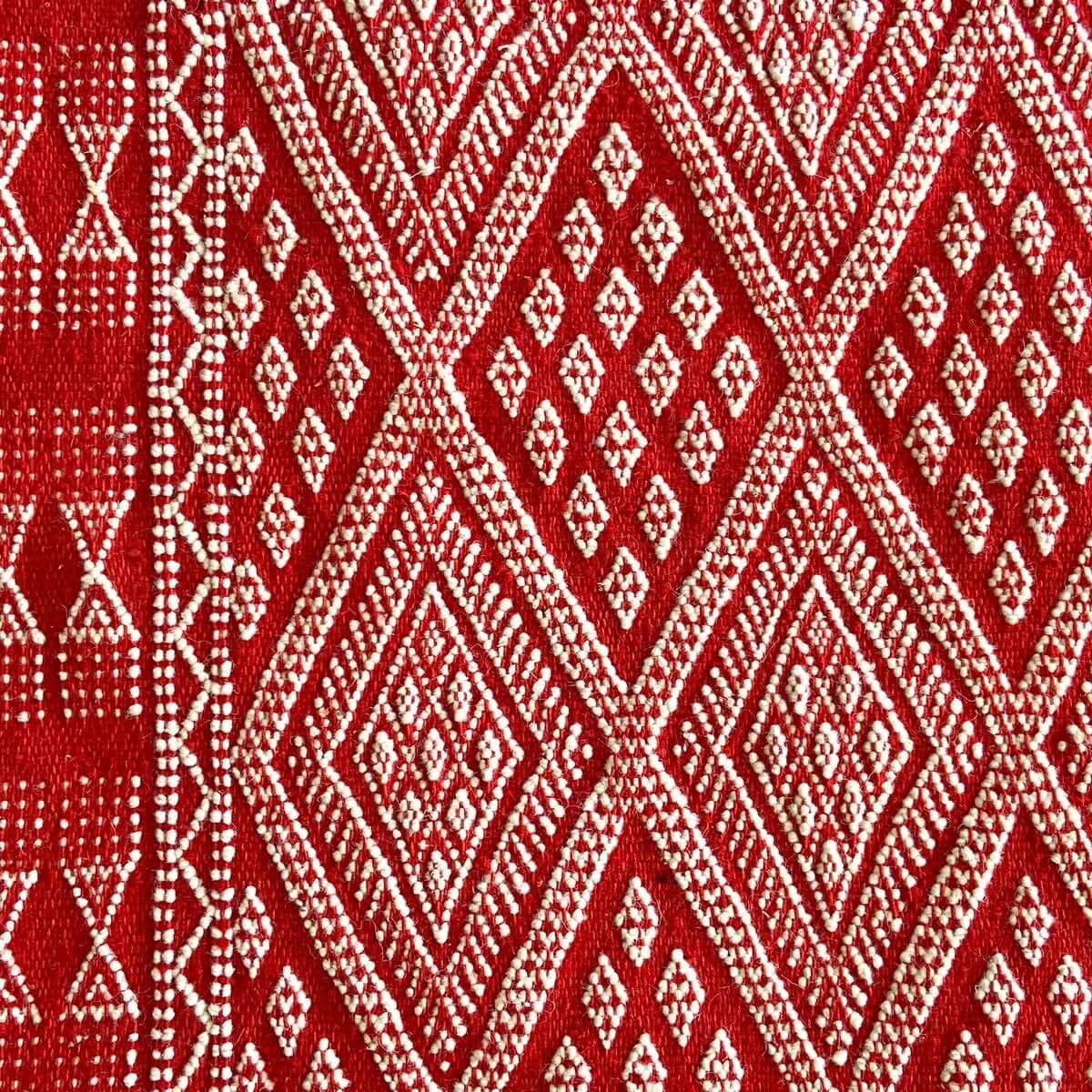 tappeto berbero Tappeto Margoum Daoui 125x190 Rosso (Fatto a mano, Lana) Tappeto margoum tunisino della città di Kairouan. Tappe