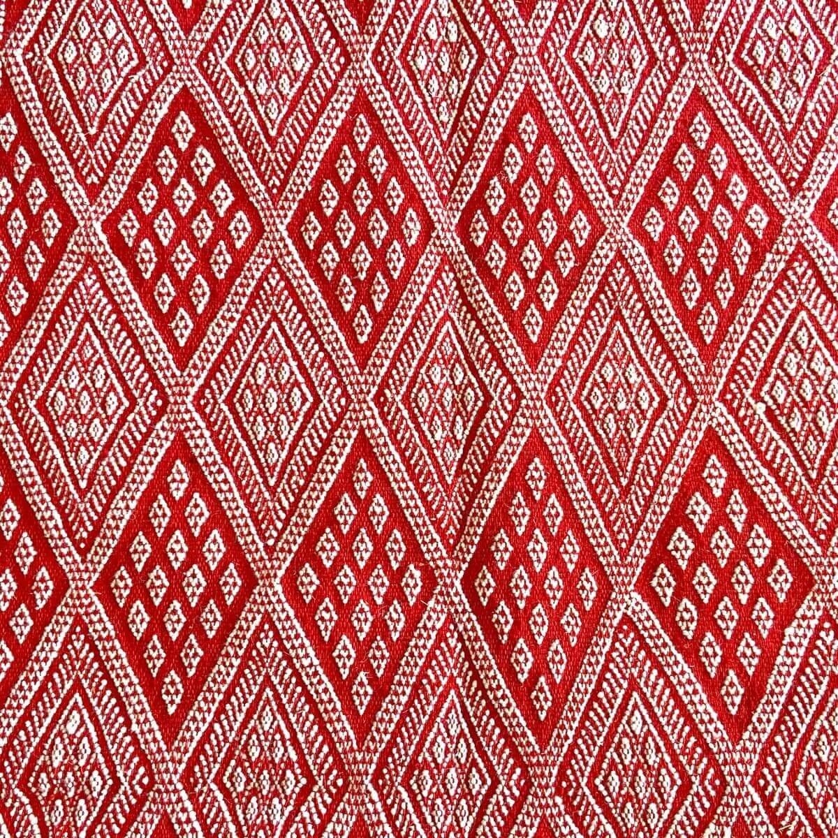 Berber carpet Rug Margoum Daoui 125x190 Red (Handmade, Wool) Tunisian margoum rug from the city of Kairouan. Rectangular living 