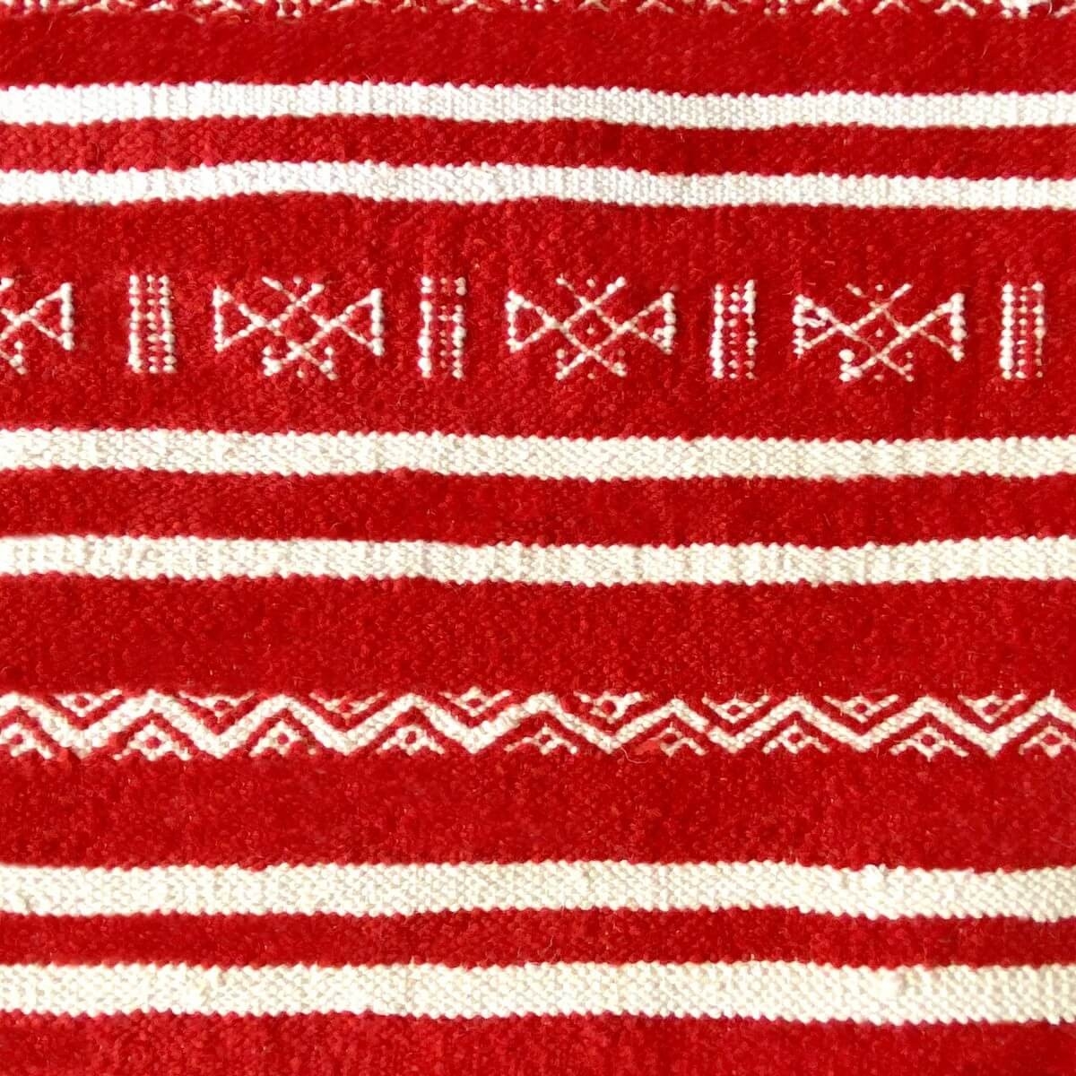 Berber carpet Rug Kilim Nassen 105x208 Red (Handmade, Wool, Tunisia) Tunisian Rug Kilim style Moroccan rug. Rectangular carpet 1