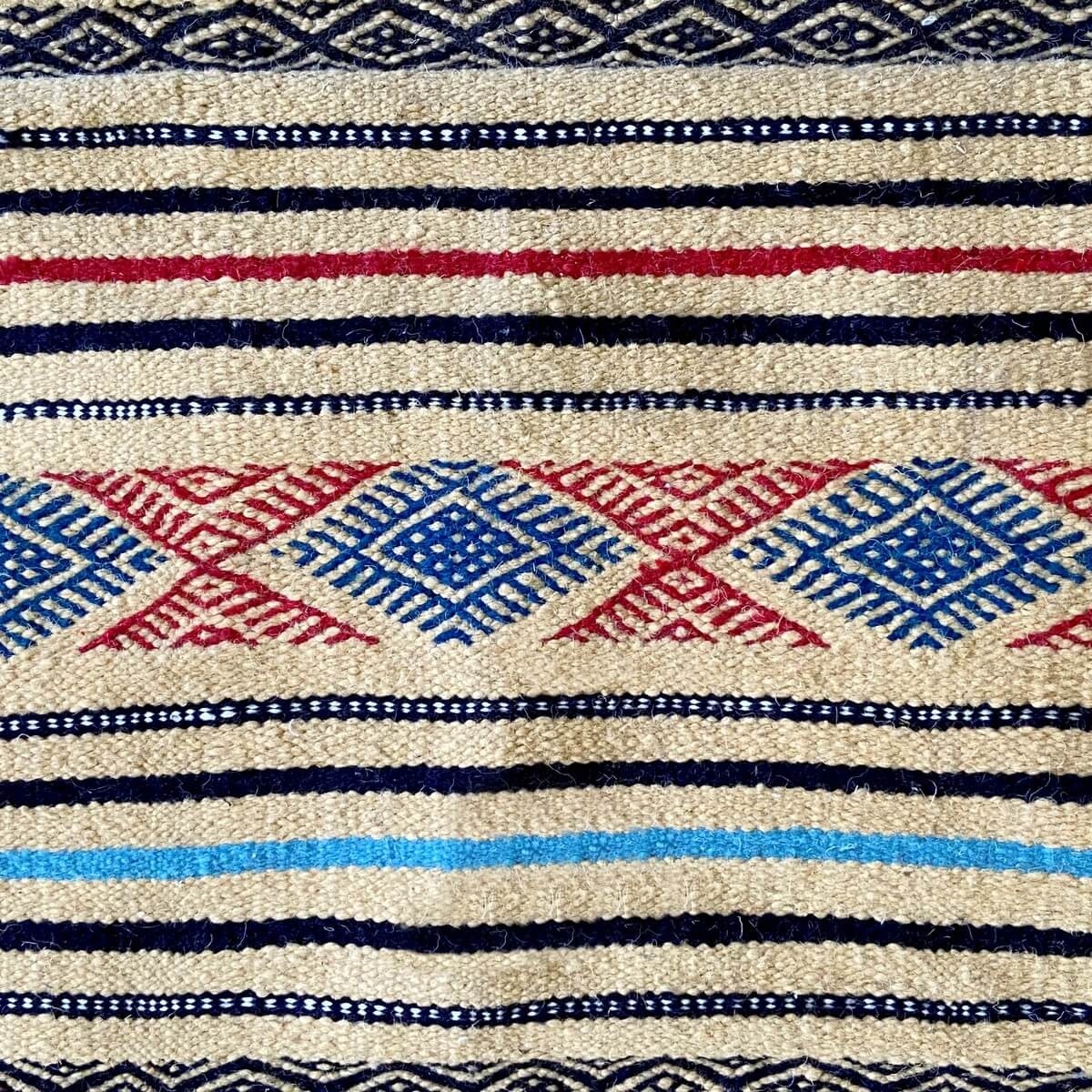 Alfombra bereber Alfombra Kilim Saïd 138x237 Beige/Blanco (Hecho a mano, Lana) Alfombra kilim tunecina, estilo marroquí. Alfombr