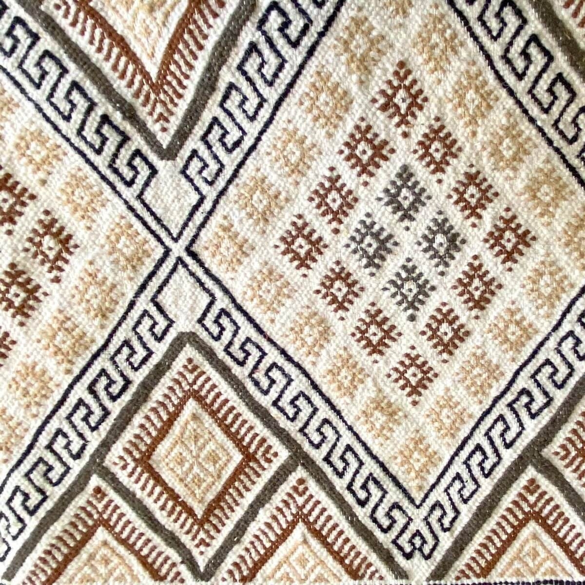 Berber tapijt Tapijt Margoum Salsabile 176x256 Wit/Beige (Handgeweven, Wol, Tunesië) Tunesisch Margoum Tapijt uit de stad Kairou