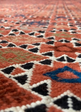 Rug Kilim Tanger 105x180 Red/Multicolour (Handmade, Wool)