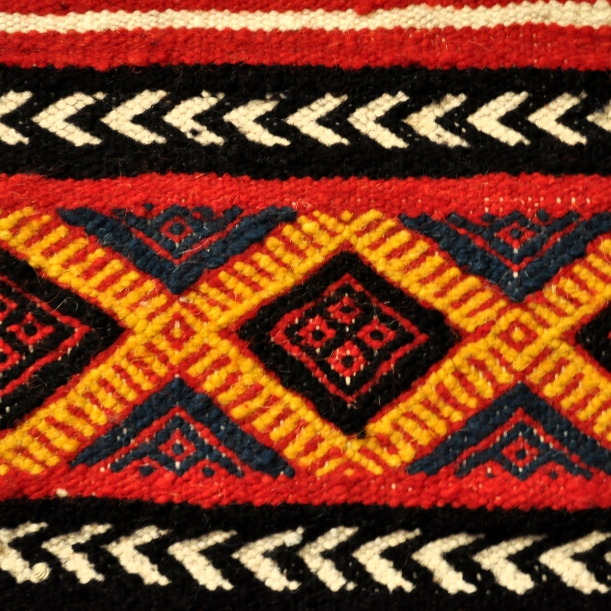 Berber Teppich Teppich Kelim lang Babmnara 60x200 Rot (Handgewebt, Wolle, Tunesien) Tunesischer Kelim-Teppich im marokkanischen 