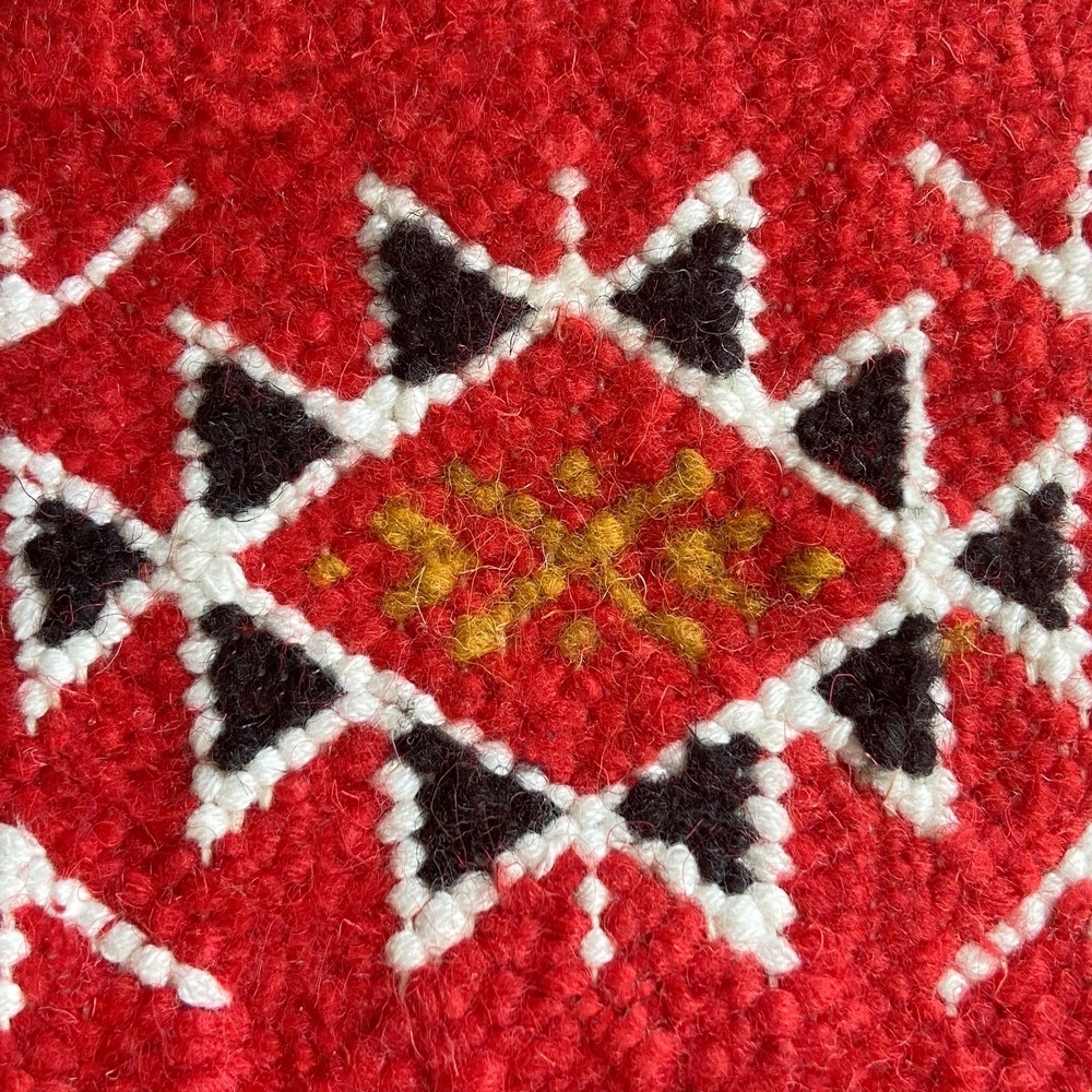 Berber carpet Rug Kilim Agadir 115x200 Red (Handmade, Wool, Tunisia) Tunisian Rug Kilim style Moroccan rug. Rectangular carpet 1
