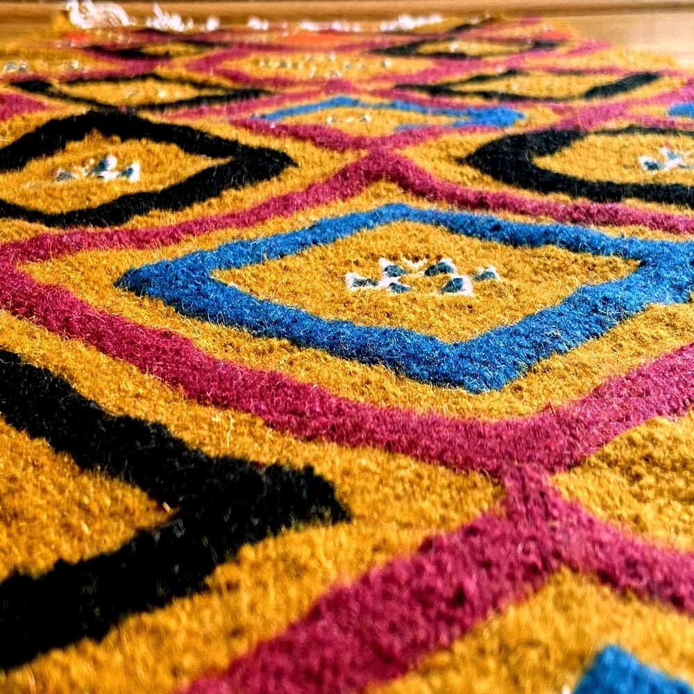tappeto berbero Tappeto Kilim lungo Ajim 65x215 Giallo (Fatto a mano, Lana, Tunisia) Tappeto kilim tunisino, in stile marocchino