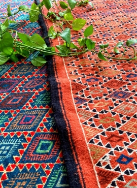 Rug Kilim Tanger 105x180 Red/Multicolour (Handmade, Wool)