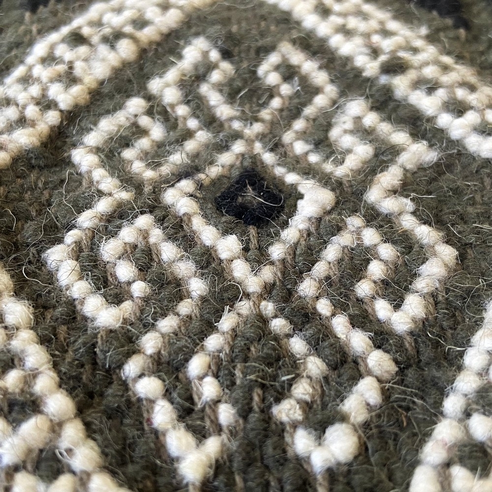 Berber Teppich Großer Teppich Margoum Kesra 165x250  Grau anthrazit (Handgefertigt, Wolle) Tunesischer Margoum-Teppich aus der S