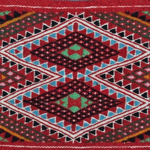 Tapis berbère Tapis Kilim Birssa 53x105 Multicolore (Tissé main, Laine) Tapis kilim tunisien style tapis marocain. Tapis rectang
