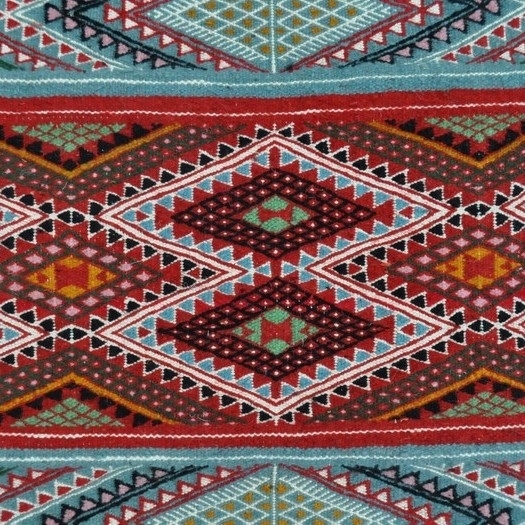 tappeto berbero Tappeto Kilim Birssa 53x105 Multicolore (Fatto a mano, Lana) Tappeto kilim tunisino, in stile marocchino. Tappet