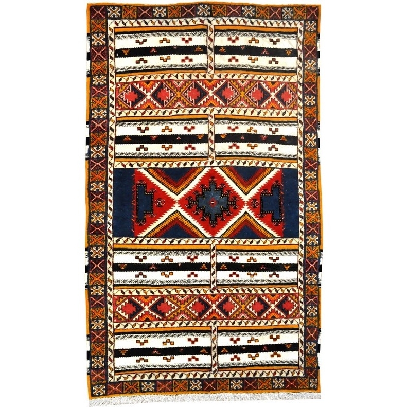 Tapis berbère Tapis Glaoui 152x250 Multicolore (Tissé main, Laine, Maroc) Ce tapis de type Glaoui est un tapis fait main provena