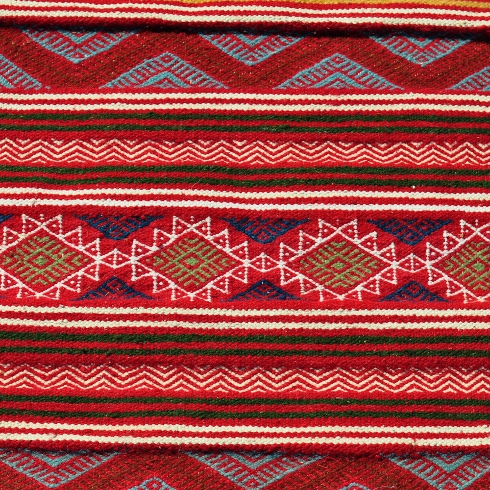 Tapis berbère Tapis Kilim El Guettar 70x105 Multicolore (Tissé main, Laine, Tunisie) Tapis kilim tunisien style tapis marocain. 