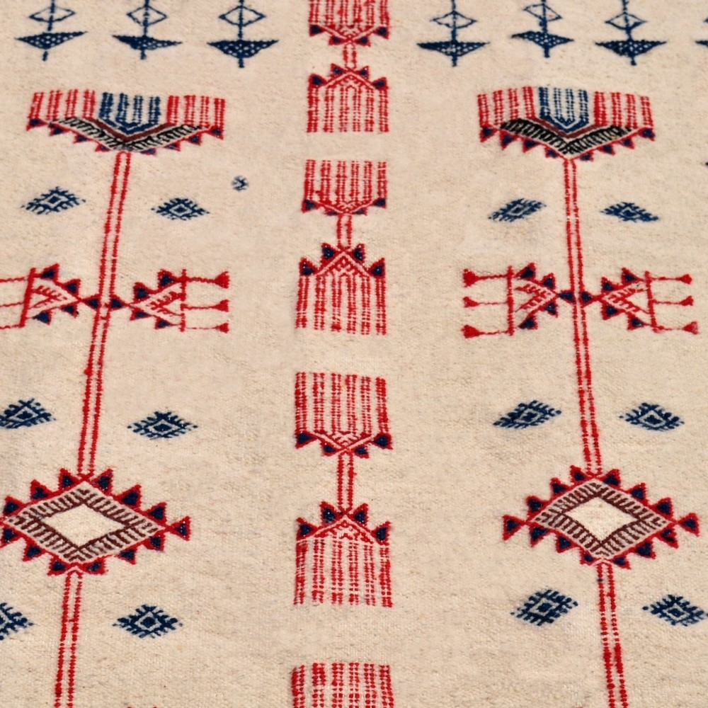 Berber carpet Rug Kilim Joudi100x175 Grey/Black/Red (Handmade, Wool) Tunisian Rug Kilim style Moroccan rug. Rectangular carpet 1