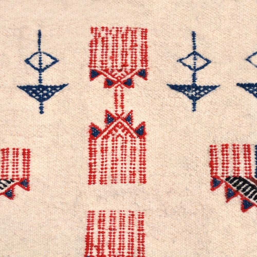 Berber tapijt Tapijt Kilim Joudi100x175 Grijs/Zwart/Rood (Handgeweven, Wol, Tunesië) Tunesisch kilimdeken, Marokkaanse stijl. Re