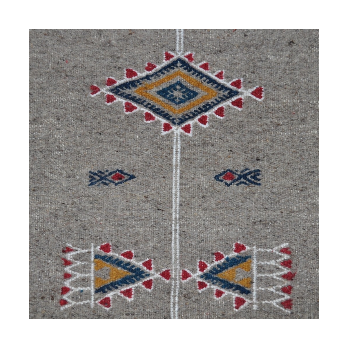 Tapete berbere Tapete Kilim Messadine 55x105 Cinza/Vermelho/Azul/Amarelo (Tecidos à mão, Lã) Tapete tunisiano kilim, estilo marr
