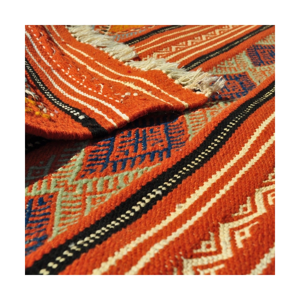 tappeto berbero Tappeto Kilim Sayada 67x100 Multicolore (Fatto a mano, Lana, Tunisia) Tappeto kilim tunisino, in stile marocchin