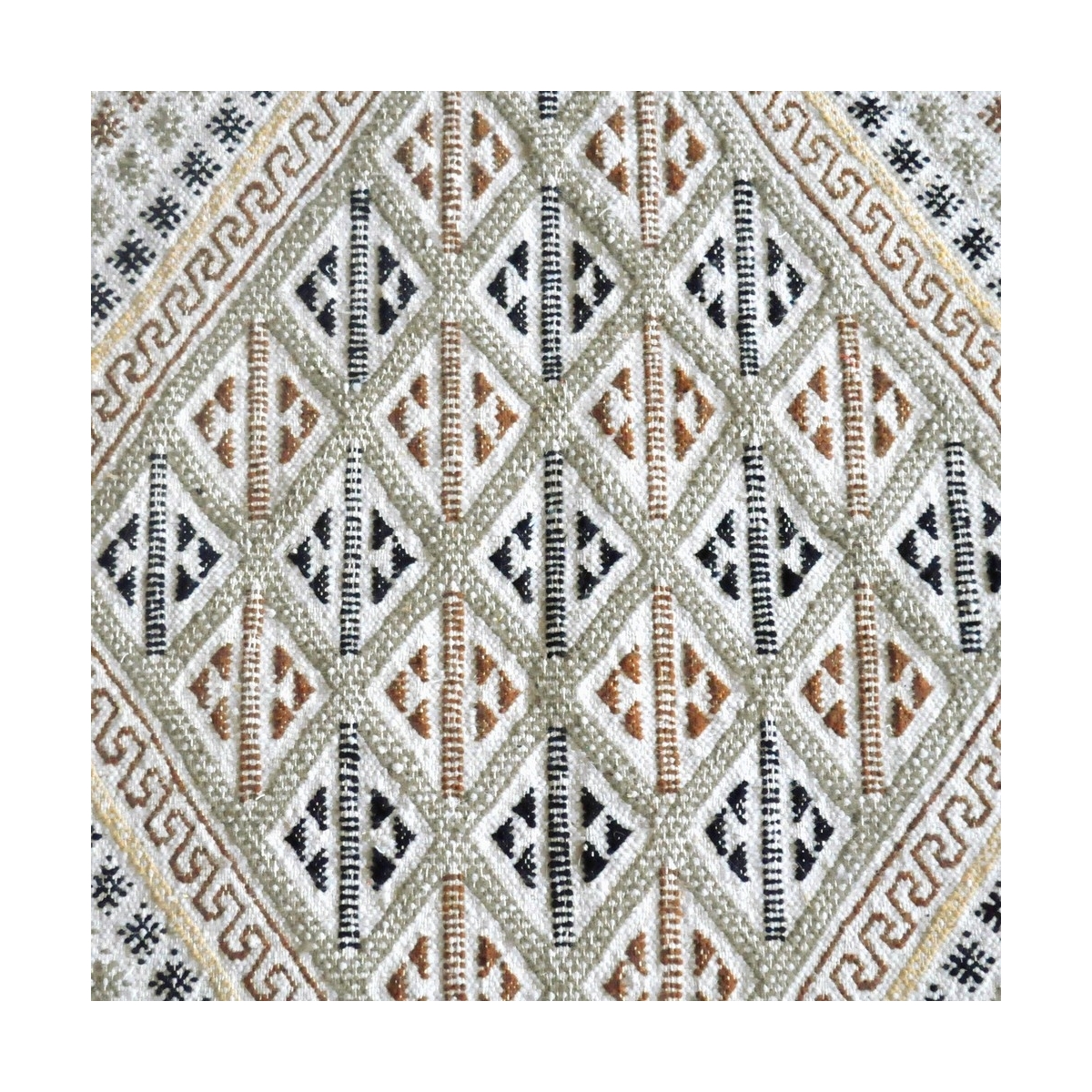 Berber tapijt Tapijt Margoum Khaznadar 115x195 Wit (Handgeweven, Wol, Tunesië) Tunesisch Margoum Tapijt uit de stad Kairouan. Re