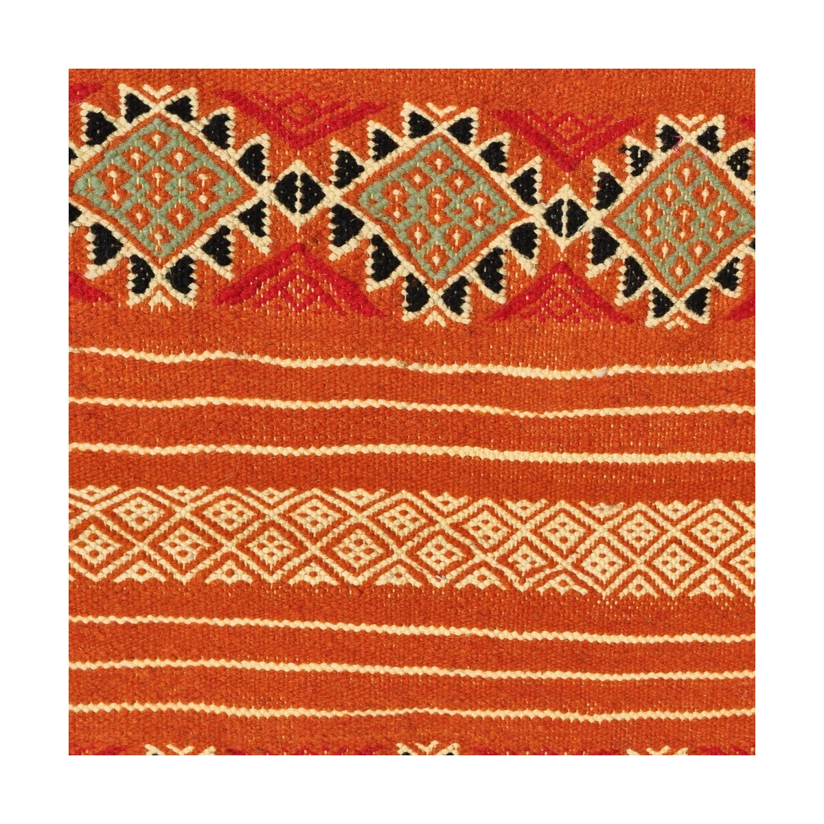 Tapis berbère Tapis Kilim El Mida 135x245 Orange/Ocre/Bleu (Tissé main, Laine) Tapis kilim tunisien style tapis marocain. Tapis 