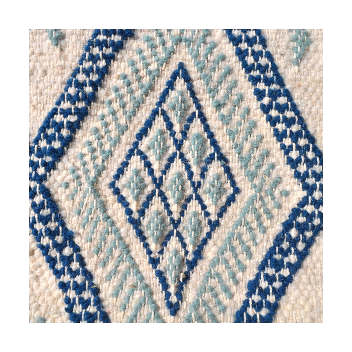 tappeto berbero Grande Tappeto Margoum Thyna 196x314 Blu/Bianco (Fatto a mano, Lana, Tunisia) Tappeto margoum tunisino della cit