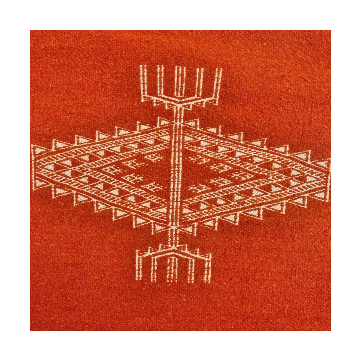 Tapis berbère Tapis Kilim Bouzid 95x170 Orange/Noir (Tissé main, Laine, Tunisie) Tapis kilim tunisien style tapis marocain. Tapi