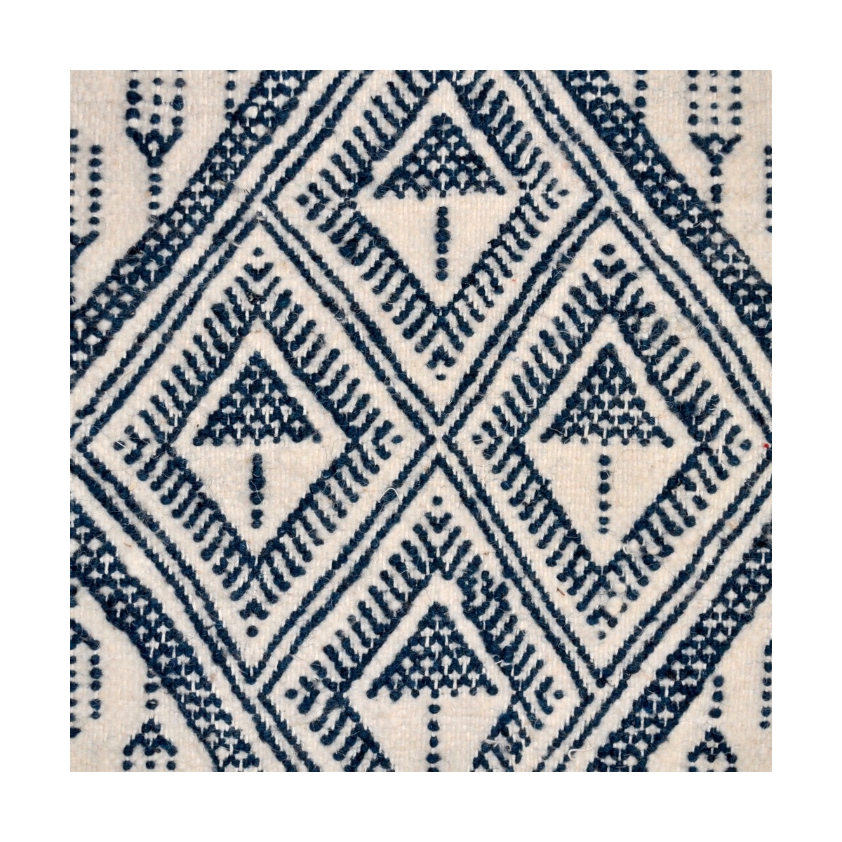 Berber Teppich Großer Teppich Margoum Mouaadh 70x100 Blau/Weiss (Handgefertigt, Wolle, Tunesien) Tunesischer Margoum-Teppich aus