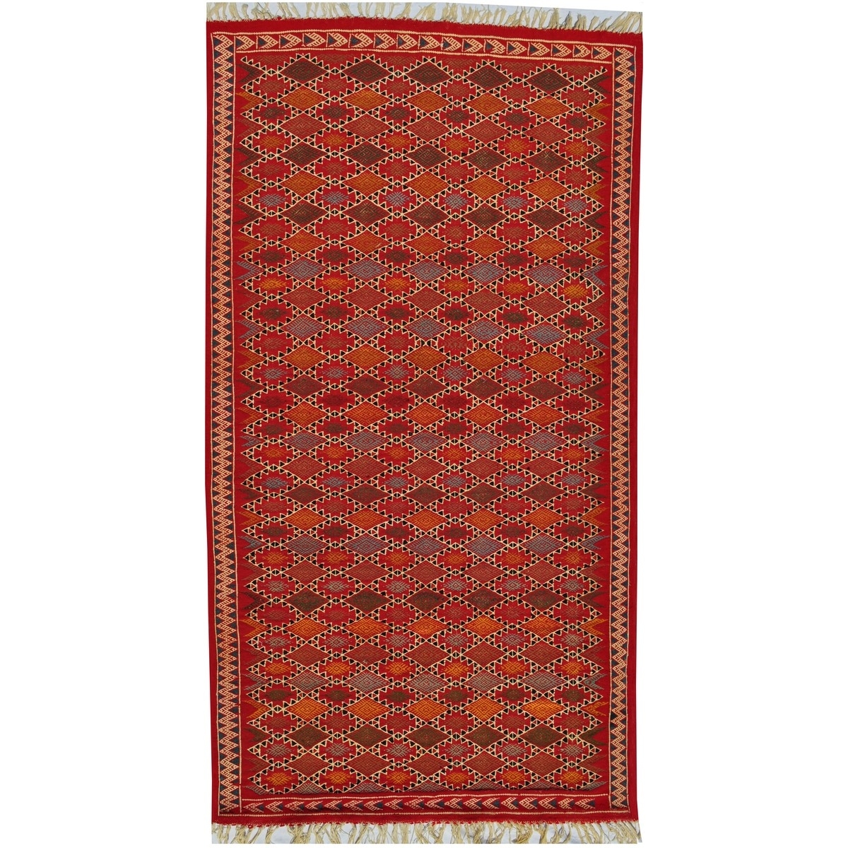 Tapis berbère Tapis Kilim Sultan 100x205 Multicolore (Tissé main, Laine, Tunisie) Tapis kilim tunisien style tapis marocain. Tap
