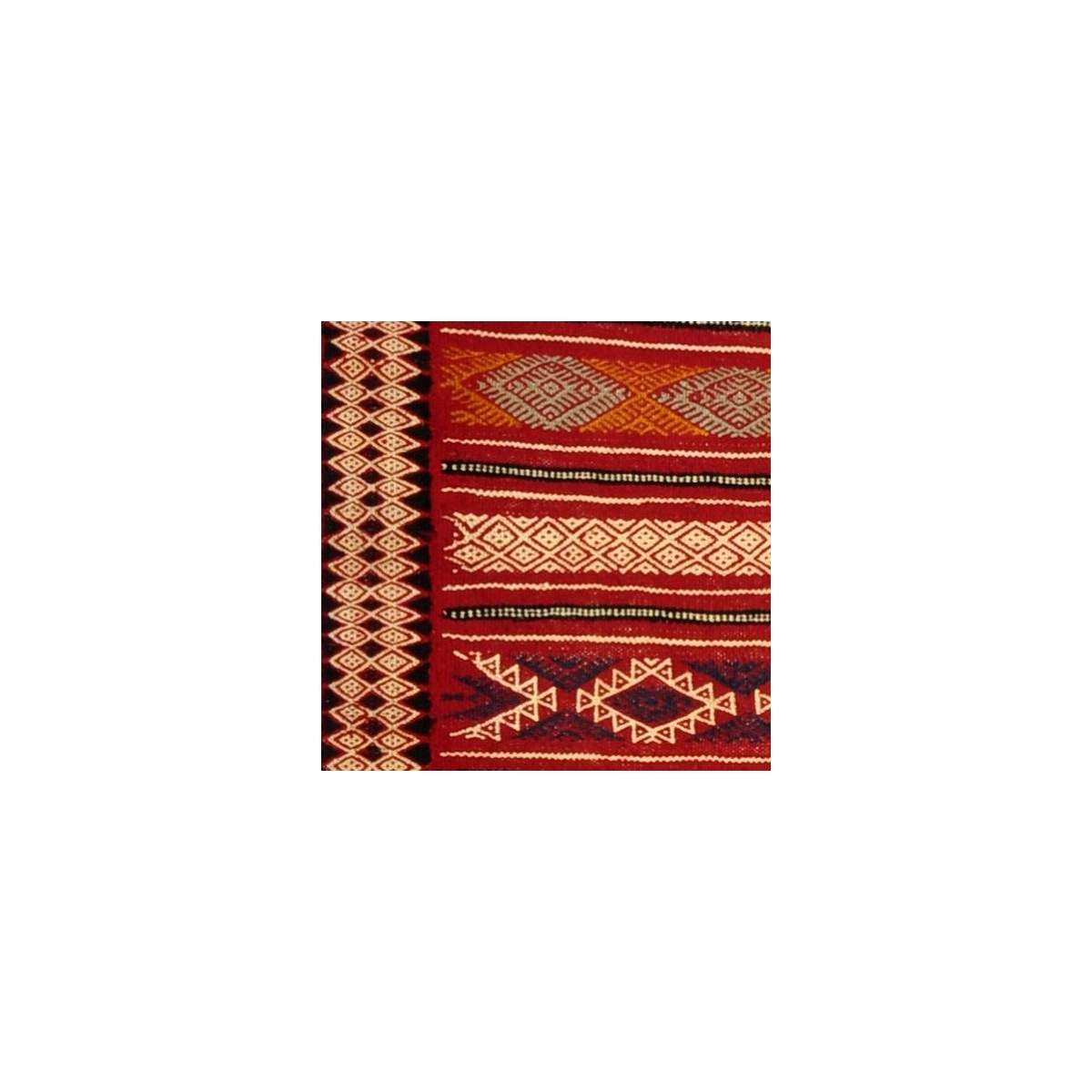 Tapis berbère Tapis Kilim Yakout 100x200 Multicolore (Tissé main, Laine, Tunisie) Tapis kilim tunisien style tapis marocain. Tap
