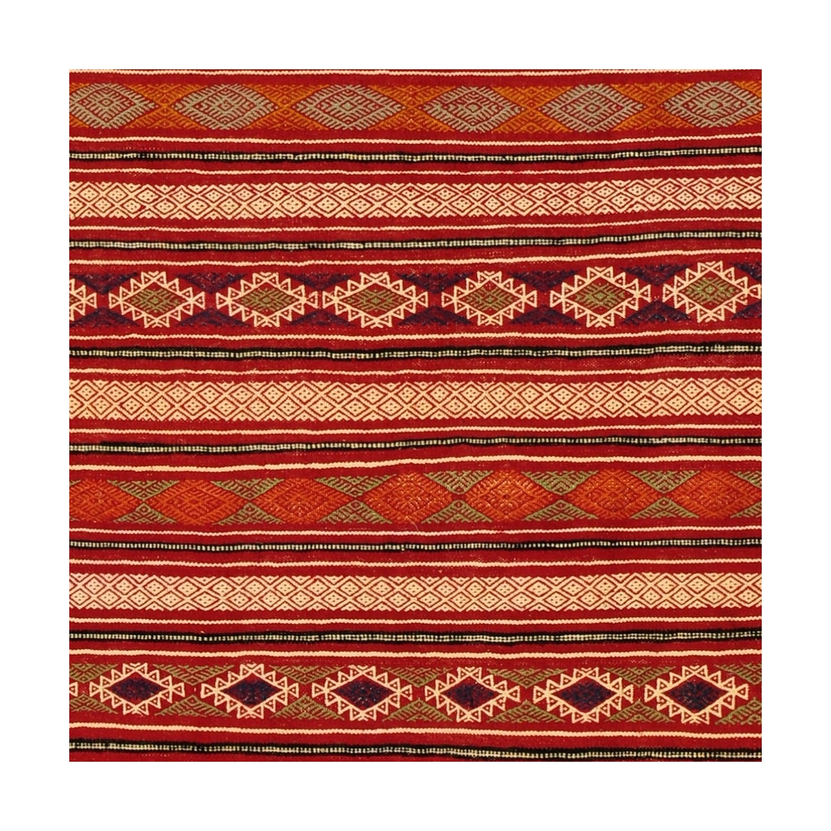 Berber tapijt Tapijt Kilim Yakout 100x200 Veelkleurig (Handgeweven, Wol, Tunesië) Tunesisch kilimdeken, Marokkaanse stijl. Recht