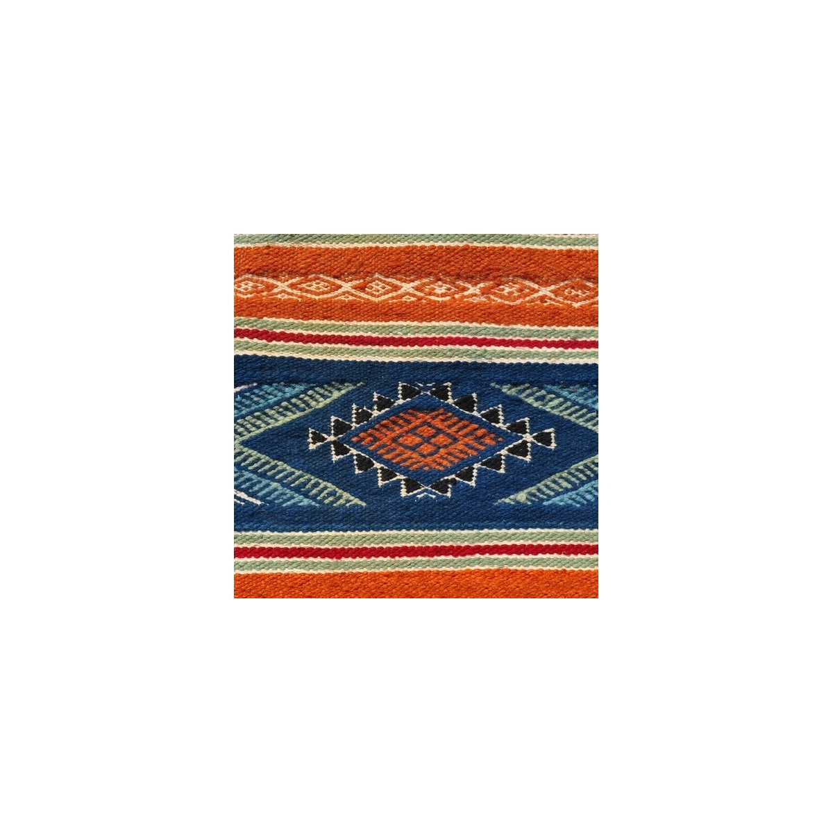 Alfombra bereber Alfombra Kilim carmona 110x150 Multicolor (Hecho a mano, Lana) Alfombra kilim tunecina, estilo marroquí. Alfomb