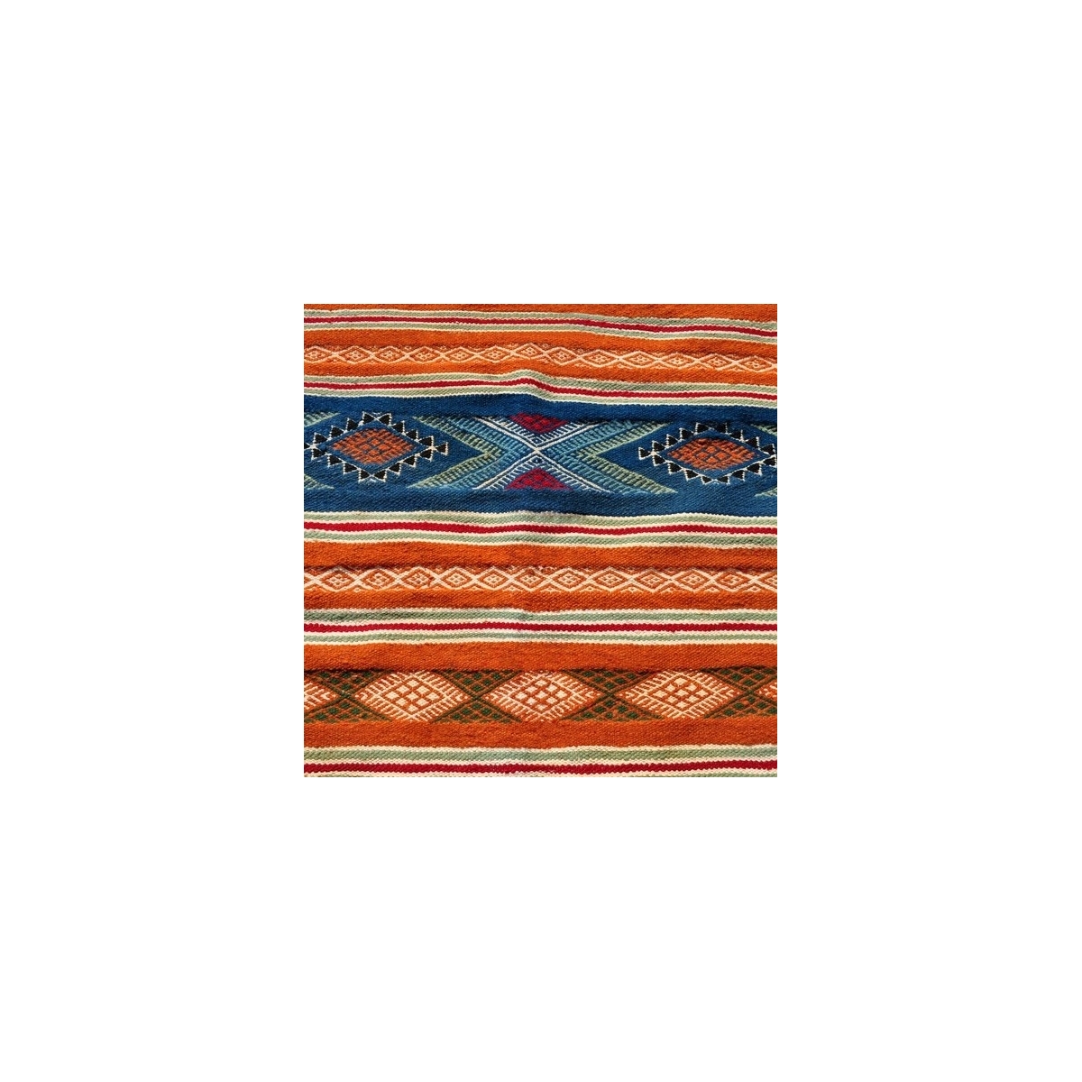 Alfombra bereber Alfombra Kilim carmona 110x150 Multicolor (Hecho a mano, Lana) Alfombra kilim tunecina, estilo marroquí. Alfomb