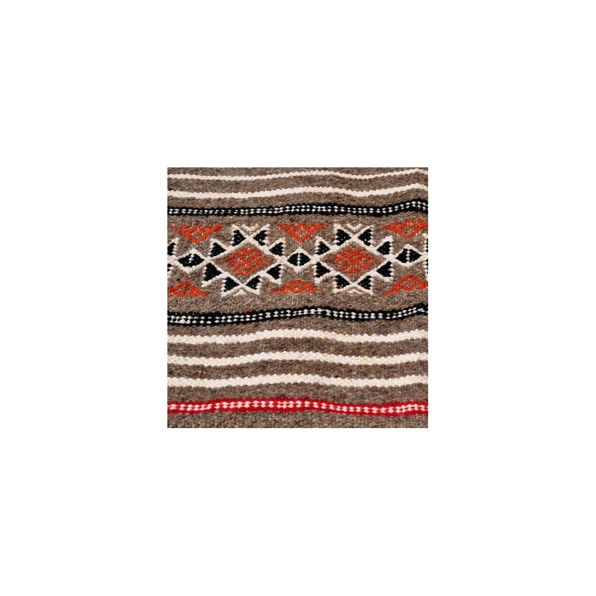tappeto berbero Tappeto Kilim El Borma 100x150 Grigio/Rosso/Blu/Giallo (Fatto a mano, Lana) Tappeto kilim tunisino, in stile mar