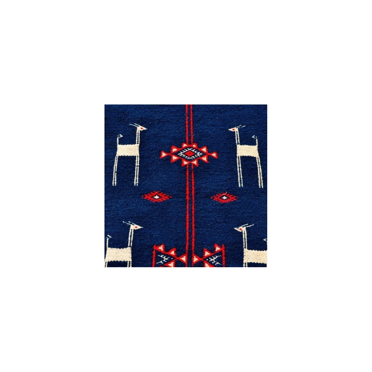 Berber carpet Rug Kilim long Kerkouen 65x230 Blue (Handmade, Wool, Tunisia) Tunisian Rug Kilim style Moroccan rug. Rectangular c