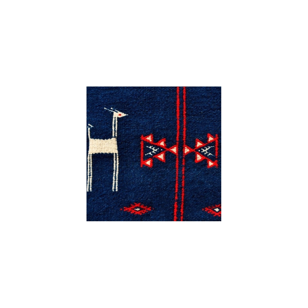 Berber carpet Rug Kilim long Kerkouen 65x230 Blue (Handmade, Wool, Tunisia) Tunisian Rug Kilim style Moroccan rug. Rectangular c