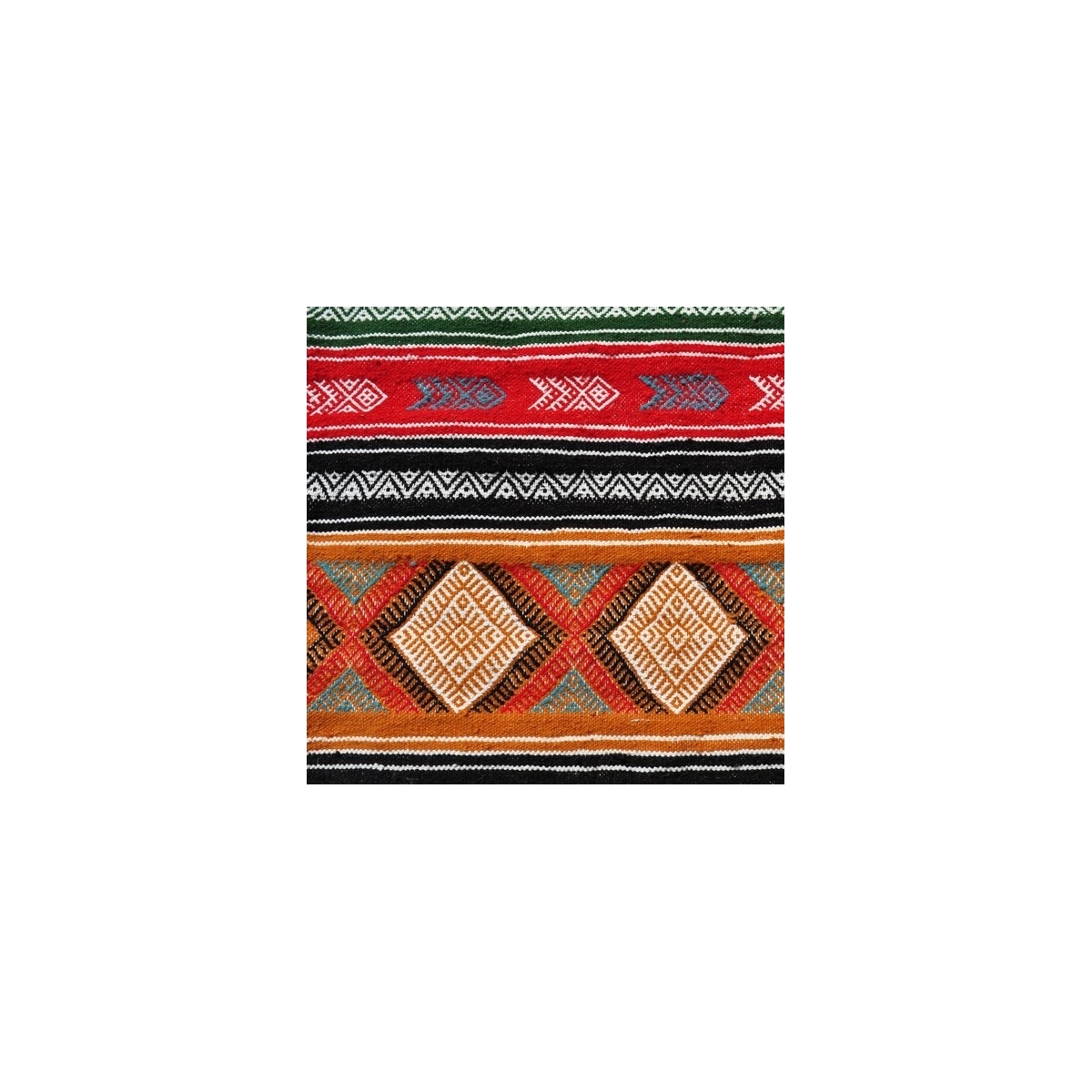 Berber carpet Rug Kilim long Kesra 65x205 Multicolour (Handmade, Wool) Tunisian Rug Kilim style Moroccan rug. Rectangular carpet