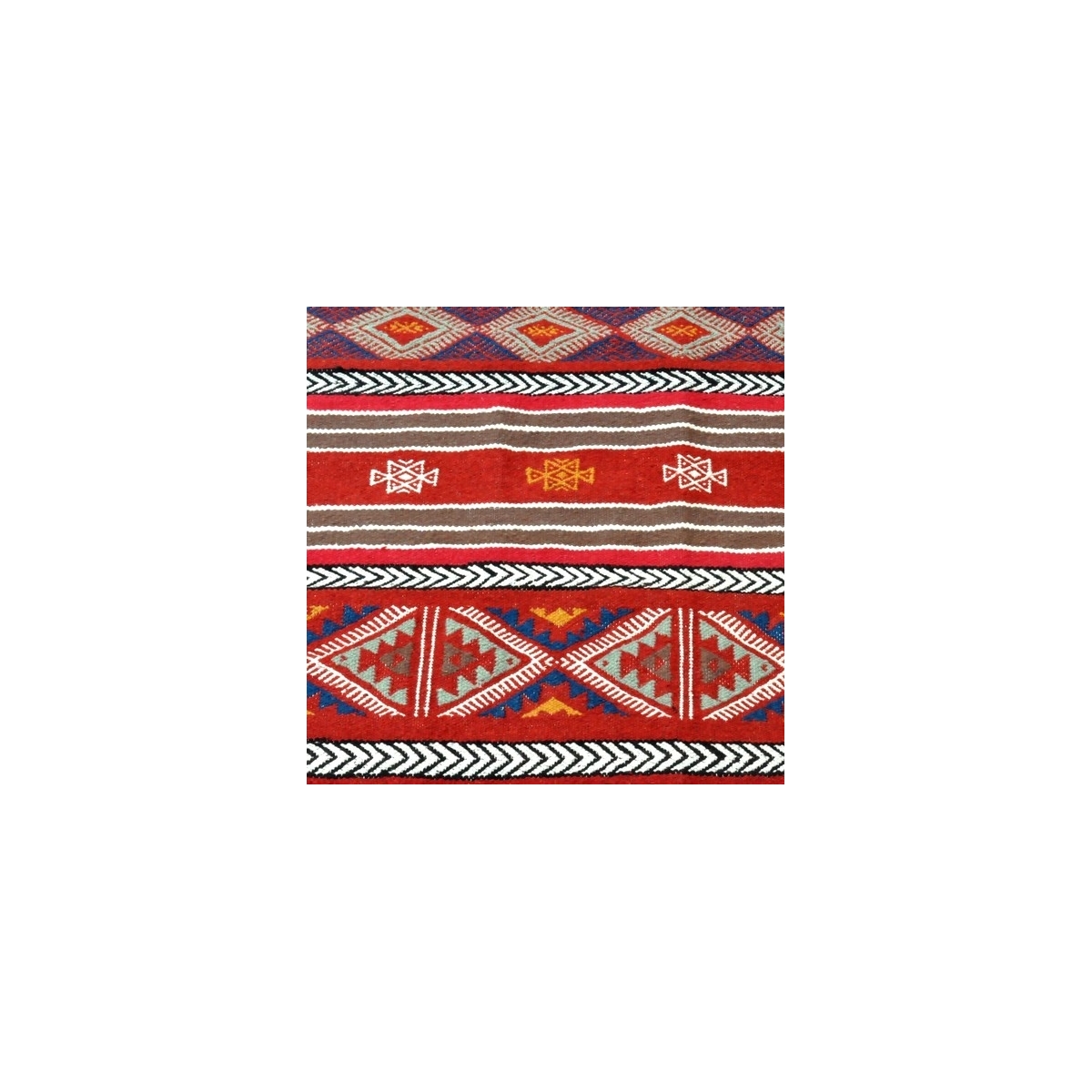 Berber carpet Large Rug Kilim Monastir 105x205 Multicolour (Handmade, Wool, Tunisia) Tunisian Rug Kilim style Moroccan rug. Rect