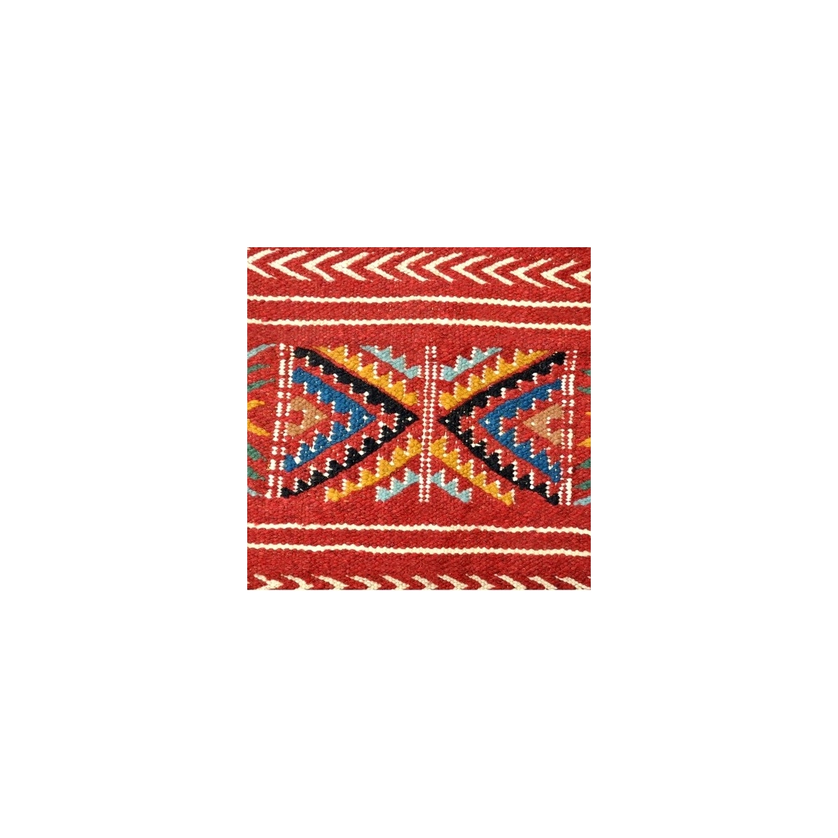 Berber Teppich Teppich Kelim Nafta 105x200 Mehrfarben (Handgewebt, Wolle, Tunesien) Tunesischer Kelim-Teppich im marokkanischen 