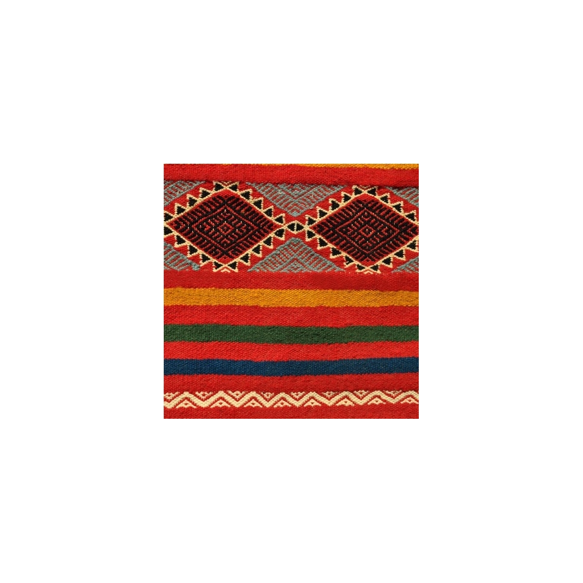 Berber tapijt Tapijt Kilim lang Oubeda 60x190 Veelkleurig (Handgeweven, Wol, Tunesië) Tunesisch kilimdeken, Marokkaanse stijl. R