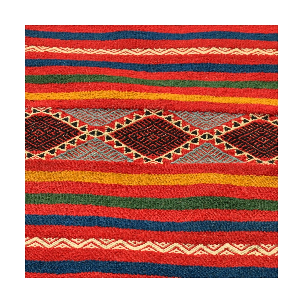 Berber tapijt Tapijt Kilim lang Oubeda 60x190 Veelkleurig (Handgeweven, Wol, Tunesië) Tunesisch kilimdeken, Marokkaanse stijl. R