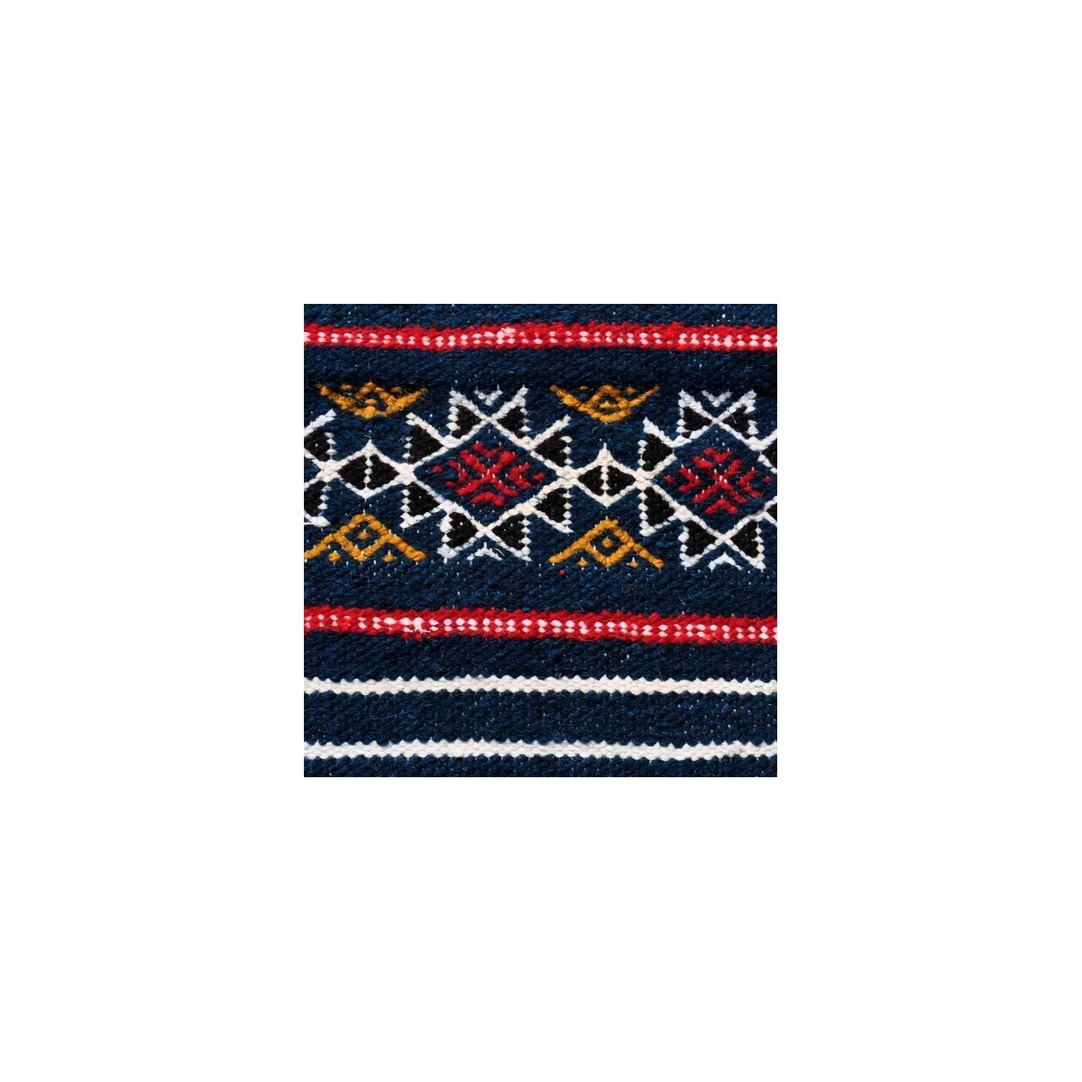 Tapete berbere Tapete Kilim Tej 98x140 Azul (Tecidos à mão, Lã, Tunísia) Tapete tunisiano kilim, estilo marroquino. Tapete retan