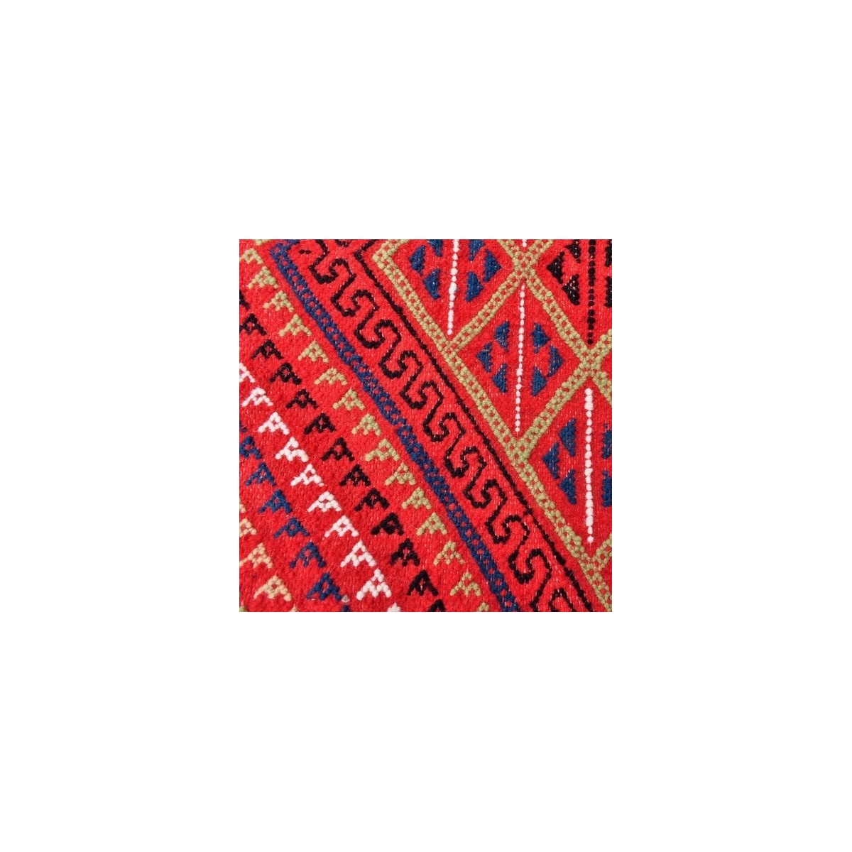 Berber Teppich Teppich Margoum Tounes 125x190 Rot (Handgefertigt, Wolle) Tunesischer Margoum-Teppich aus der Stadt Kairouan. Rec