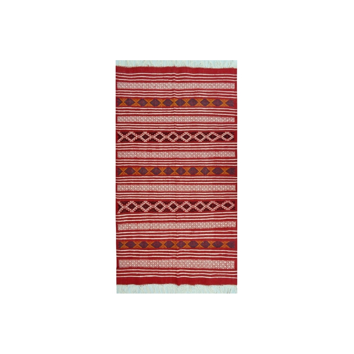 Berber carpet Rug Kilim Zaafrane 105x145 Multicolour (Handmade, Wool, Tunisia) Tunisian Rug Kilim style Moroccan rug. Rectangula