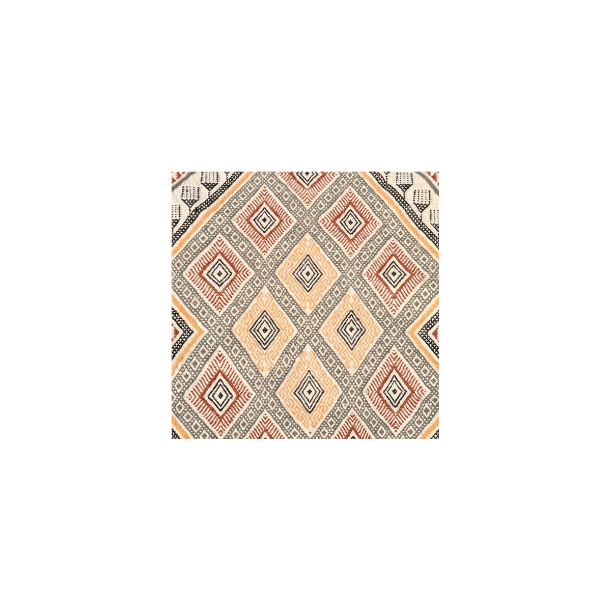 Berber Teppich Teppich Margoum Zarzis 100x195 Weiß (Handgefertigt, Wolle, Tunesien) Tunesischer Margoum-Teppich aus der Stadt Ka