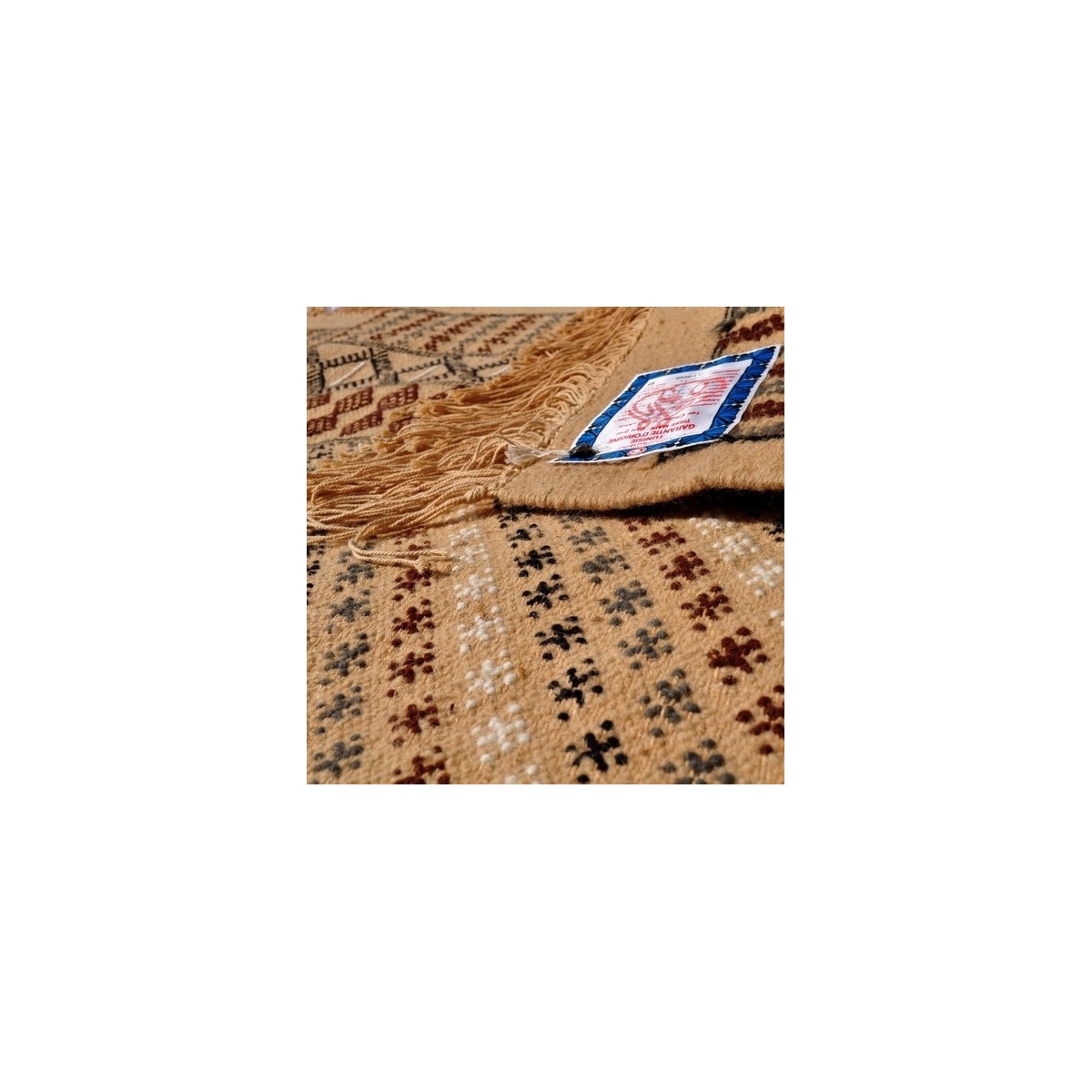 Alfombra bereber Alfombra grande Margoum Carthage 200x300 Beige (Hecho a mano, Lana) Alfombra margoum tunecina de la ciudad de K