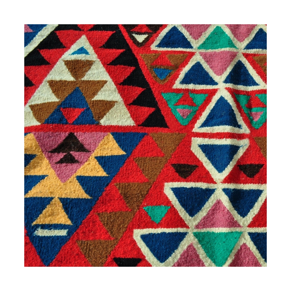tappeto berbero Grande Tappeto Kilim Sahar 150x250 Multicolore (Fatto a mano, Lana, Tunisia) Tappeto kilim tunisino, in stile ma