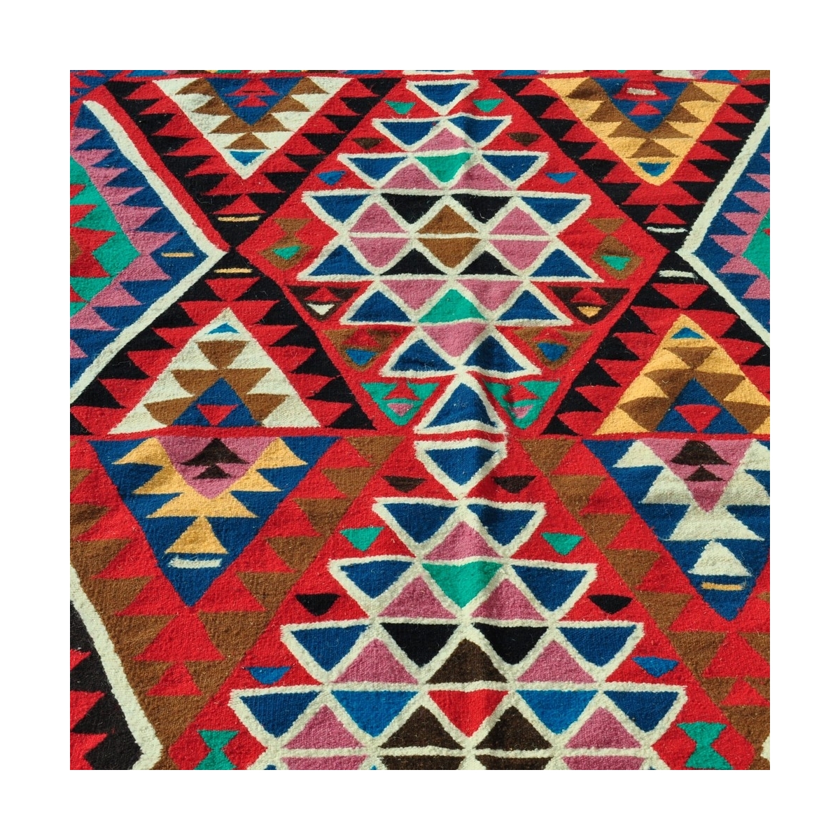 tappeto berbero Grande Tappeto Kilim Sahar 150x250 Multicolore (Fatto a mano, Lana, Tunisia) Tappeto kilim tunisino, in stile ma
