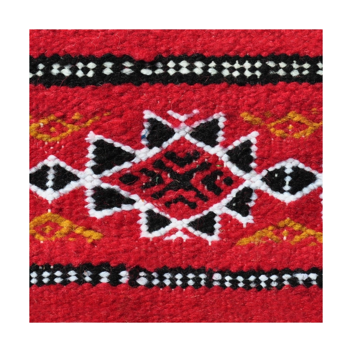 Berber carpet Rug Kilim long Essour 65x190 Red (Handmade, Wool, Tunisia) Tunisian Rug Kilim style Moroccan rug. Rectangular carp