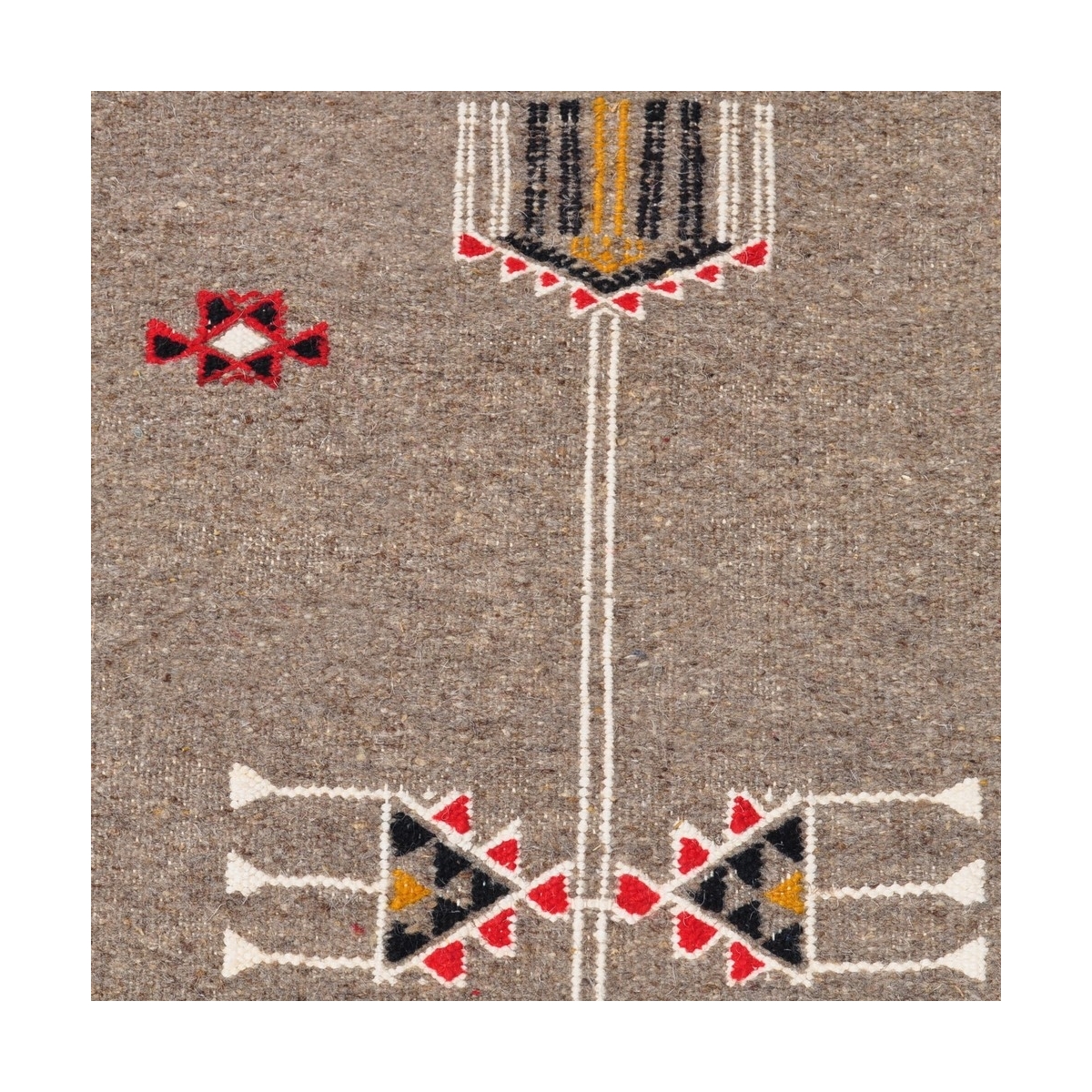 Berber carpet Rug Kilim Miskar 100x160 Grey (Handmade, Wool) Tunisian Rug Kilim style Moroccan rug. Rectangular carpet 100% wool