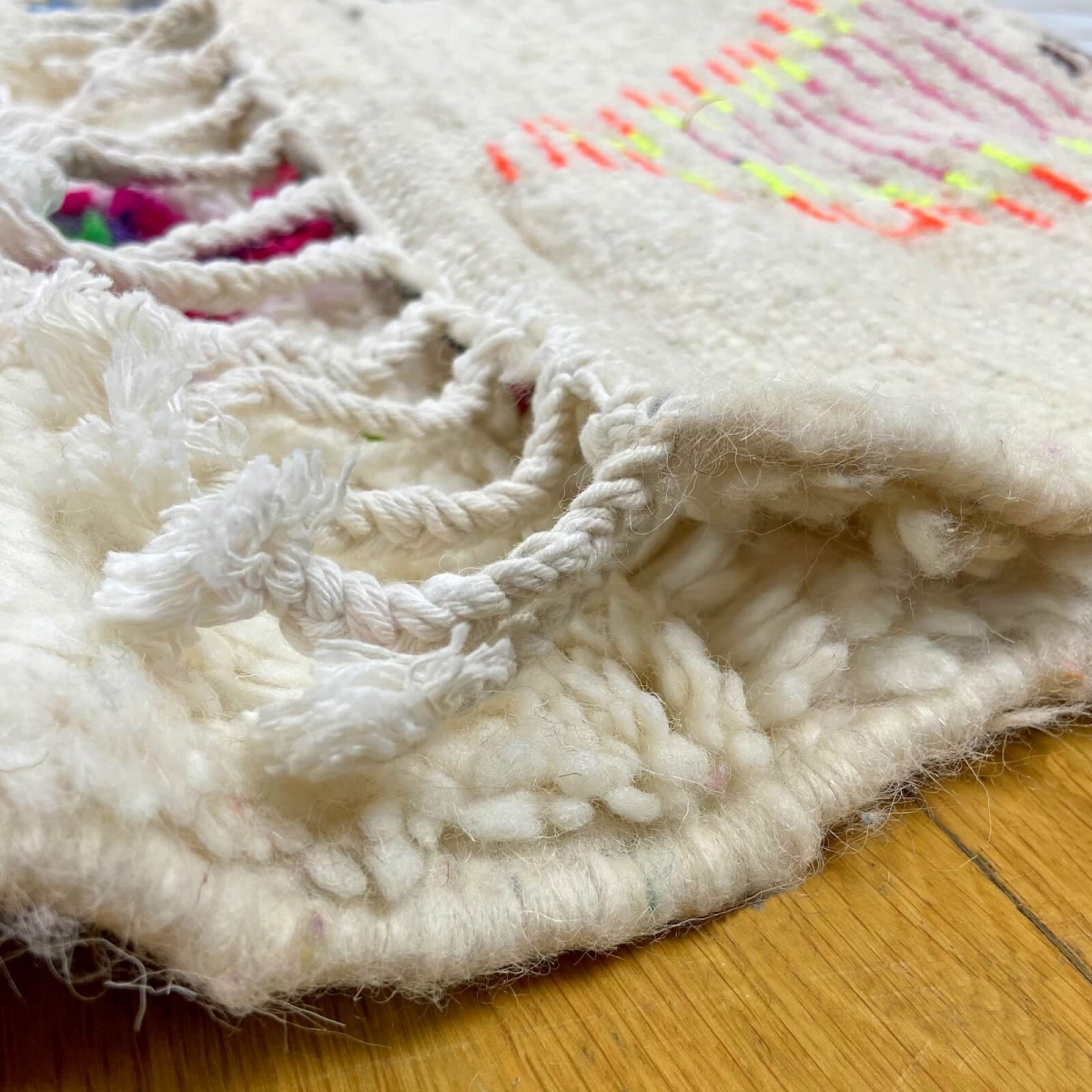 Berber carpet Rug Azilal Yemasten 170x290 cm White/Multicolored (Handmade, Wool, Morocco) Tunisian margoum rug from the city of 